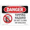 Signmission OSHA Danger, Tipping Hazard Do Not Climb On Shelves, 10in X 7in Rigid Plastic, OS-DS-P-710-L-1792 OS-DS-P-710-L-1792 - alternate 1